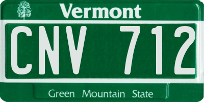 VT license plate CNV712