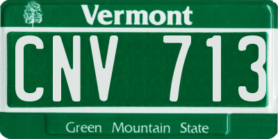 VT license plate CNV713