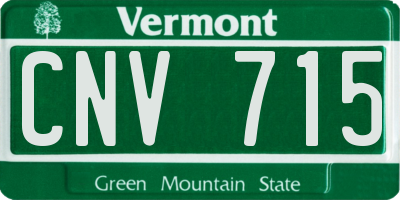 VT license plate CNV715