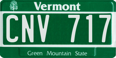 VT license plate CNV717