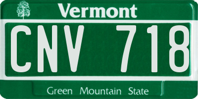 VT license plate CNV718