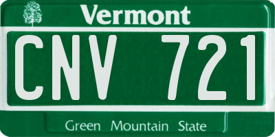 VT license plate CNV721