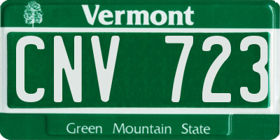 VT license plate CNV723