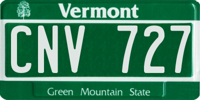 VT license plate CNV727