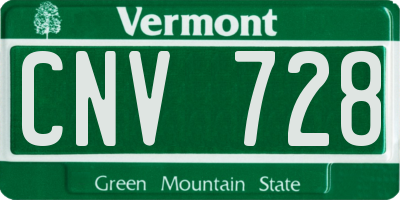VT license plate CNV728
