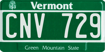 VT license plate CNV729