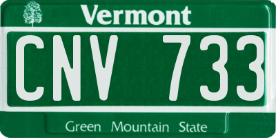 VT license plate CNV733