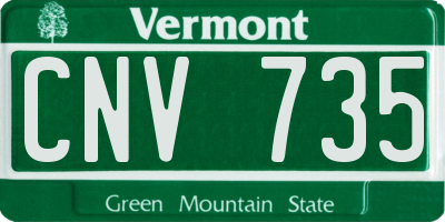 VT license plate CNV735