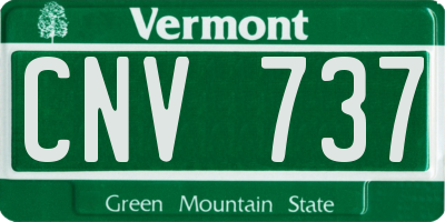 VT license plate CNV737