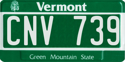 VT license plate CNV739