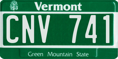 VT license plate CNV741