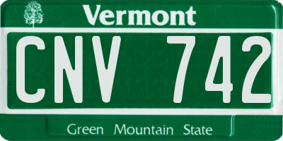 VT license plate CNV742