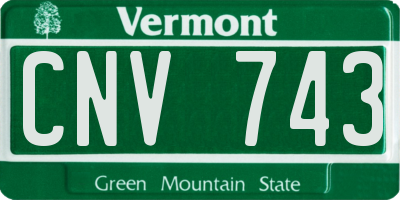 VT license plate CNV743