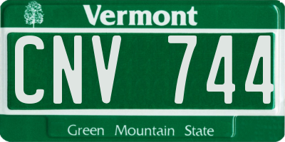 VT license plate CNV744