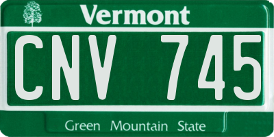 VT license plate CNV745