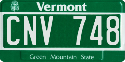 VT license plate CNV748