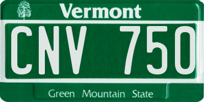 VT license plate CNV750