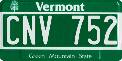 VT license plate CNV752