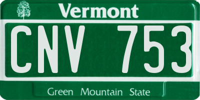 VT license plate CNV753