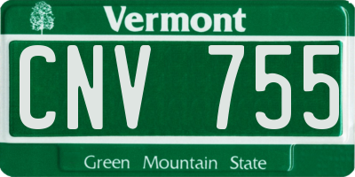 VT license plate CNV755
