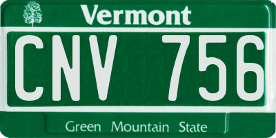 VT license plate CNV756