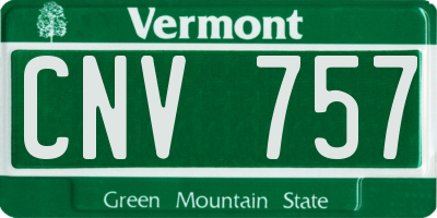 VT license plate CNV757