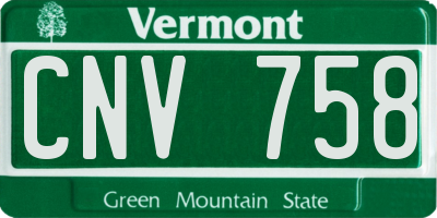 VT license plate CNV758