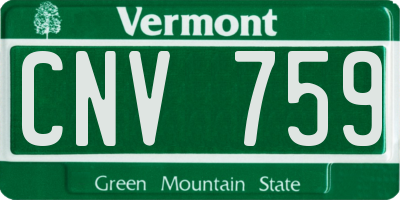 VT license plate CNV759