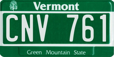 VT license plate CNV761