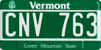 VT license plate CNV763