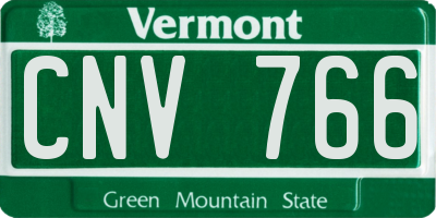 VT license plate CNV766