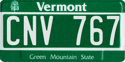 VT license plate CNV767
