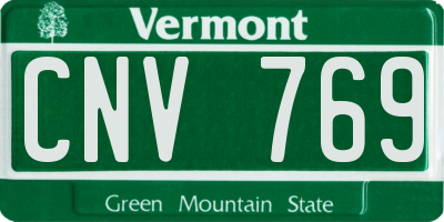 VT license plate CNV769