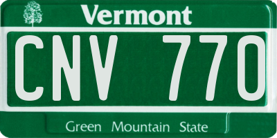 VT license plate CNV770