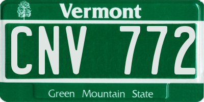 VT license plate CNV772