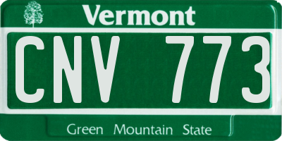 VT license plate CNV773