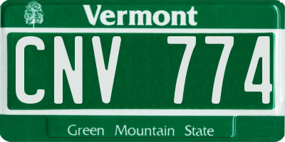 VT license plate CNV774