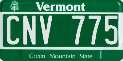 VT license plate CNV775