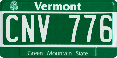 VT license plate CNV776