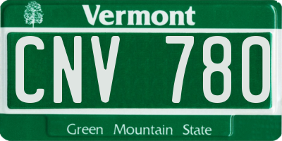 VT license plate CNV780