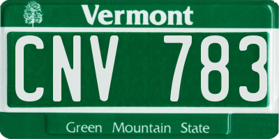 VT license plate CNV783