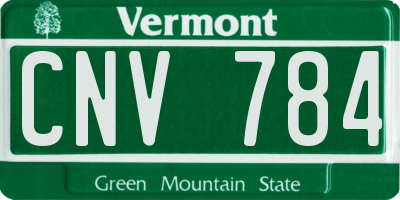 VT license plate CNV784