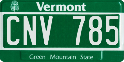 VT license plate CNV785