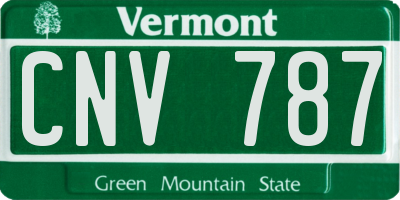 VT license plate CNV787