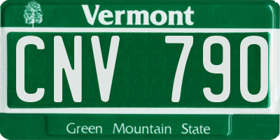 VT license plate CNV790