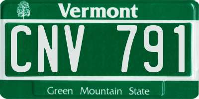 VT license plate CNV791