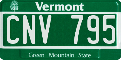 VT license plate CNV795