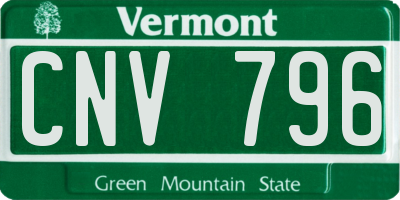 VT license plate CNV796