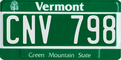 VT license plate CNV798