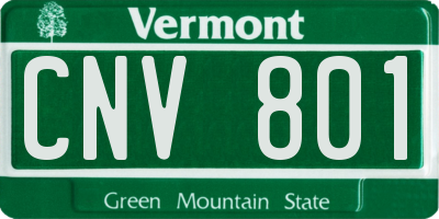 VT license plate CNV801